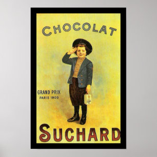 Chocolade Suchard 3 Vintage Ad Boy Poster