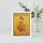 Chocolade Suchard Vintage Ad Briefkaart (Staand voorkant)