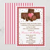 Chocolade Sweet Shop Inivments Kaart (Voorkant / Achterkant)