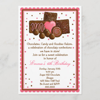 Chocolade Sweet Shop Inivments Kaart