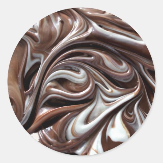 Chocolade swirl grote stickers (Voorkant)