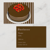 Chocolade taart & bessen Visitekaartjes (Voorkant / Achterkant)