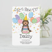 Chocolade Tan Cockapoo Cavapoo Hond Verjaardagsfee Kaart (Staand voorkant)