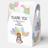 Chocolade Tan Cockapoo Cavapoo Verjaardag Dank u Bedankdoosjes (Geopend)