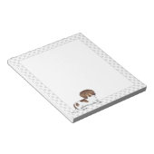 Chocolade & Tan Piebald Long Hair Dachshund & Paws Notitieblok (Schuin)