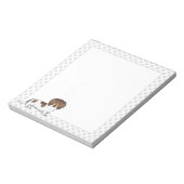 Chocolade & Tan Piebald Long Hair Dachshund & Paws Notitieblok (Gedraaid)