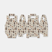 Chocolade thema patroon bedankdoosjes (Uitgevouwen)