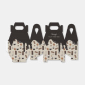 Chocolade Thema Patroon Feestje Bedankdoosjes (Uitgevouwen)