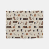 Chocolade thema patroon fleece deken (Voorkant (Horizontaal))