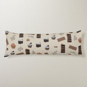 Chocolade thema patroon lichaamskussen