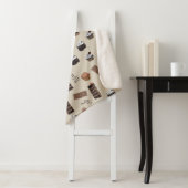 Chocolade thema patroon sherpa deken (In situ)