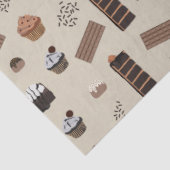 Chocolade thema patroon tissuepapier (Detail)