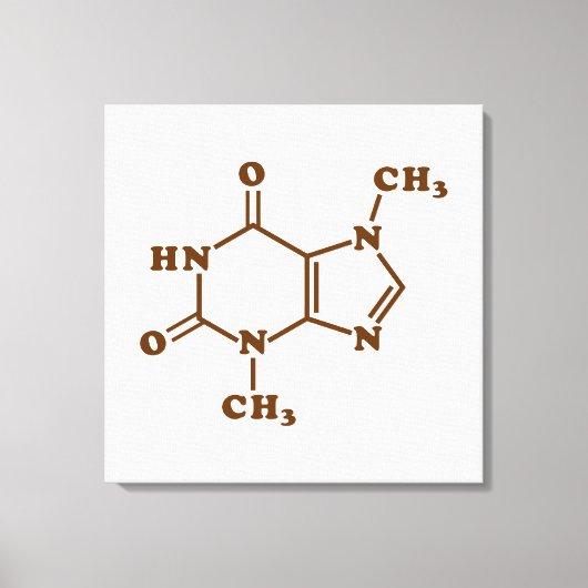 Chocolade Theobromine Moleculaire chemische formul Canvas Afdruk (Voorkant)