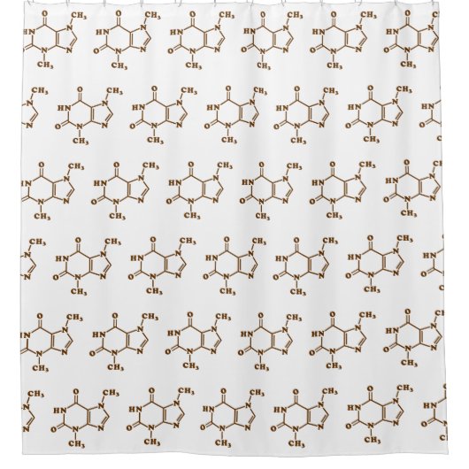 Chocolade Theobromine Moleculaire chemische formul Douchegordijn (Voorkant)
