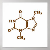 Chocolade Theobromine Moleculaire chemische formul Poster (Voorkant)