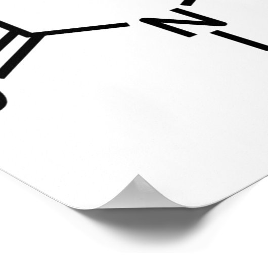 Chocolade Theobromine Moleculaire chemische formul Poster (Hoek)