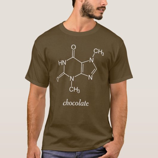 Chocolade (theobromine) T-shirt (Voorkant)