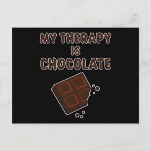Chocolade Therapie leuk gezegde chocoladecadeau Briefkaart