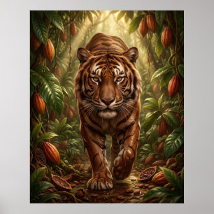Chocolade Tijger Jungle Poster