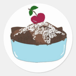 Chocolade Trifle Dessert Ronde Sticker