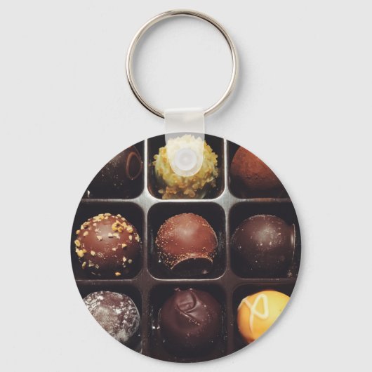 Chocolade truffel foto sleutelhanger (Voorkant)