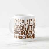 Chocolade typografie kunst koffiemokken koffiemok (Voorkant links)