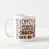 Chocolade typografie kunst koffiemokken koffiemok (Links)