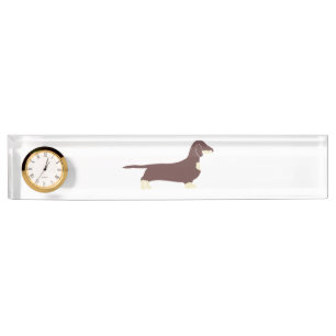 chocolade van de soort dachshund silo en room naambordje