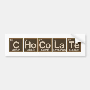 Chocolade van elementen bumpersticker