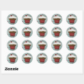 Chocolade vanille cupcake stickers (Vel)