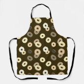 Chocolade vanille donuts elegant patroon bruin schort (Voorkant)