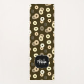 Chocolade vanille donuts patroon bruin Monogram Yogamat (Voorkant)