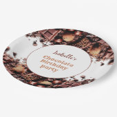 Chocolade verjaardagsfeestje papieren bordje (Gekanteld)