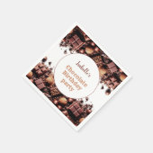 Chocolade verjaardagsfeestje papieren servetten (Hoek)