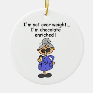 Chocolade Verrijkte Humor Keramisch Ornament