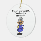 Chocolade Verrijkte Humor Keramisch Ornament (Links)