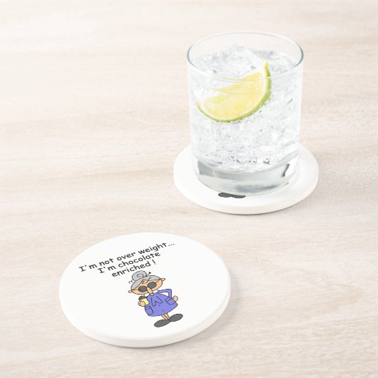 Chocolade Verrijkte Humor Zandsteen Onderzetter (Zijkant)