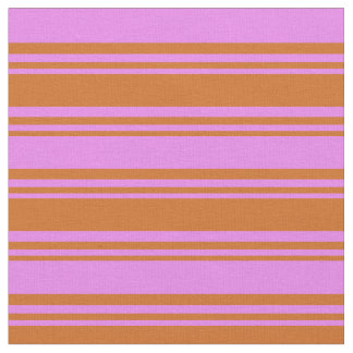 Chocolade & Violet Colour Lined Pattern Stof