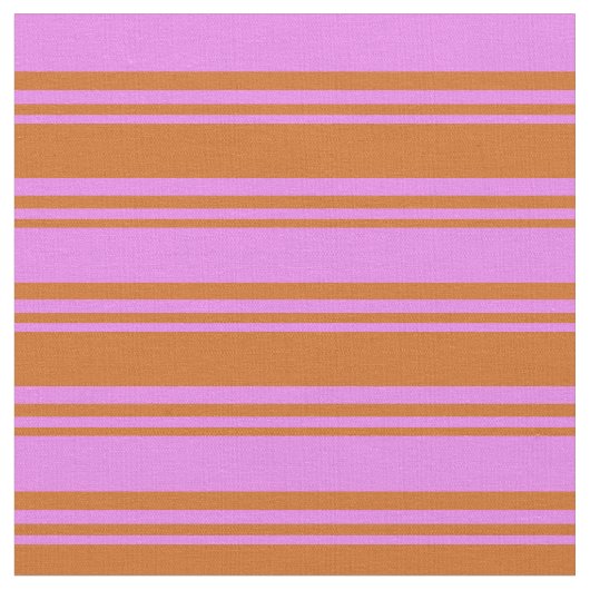 Chocolade & Violet Colour Lined Pattern Stof (Close Up)