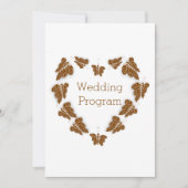 Chocolade Vlinders Ontwerp Trouwprogramma (Voorkant)