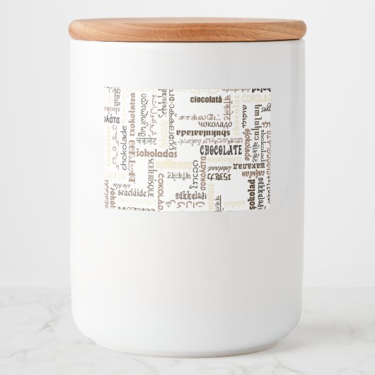 Chocolade Voedselcontainer Etiket (Voorkant)