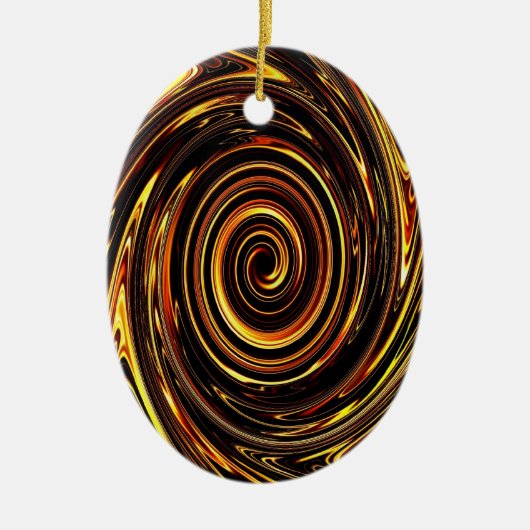 Chocolade Vortex 02 Keramisch Ornament (Voorkant)