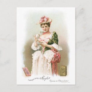 Chocolade ~  warme chocolade Drink ad Briefkaart