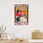 Chocolade ~ warme chocolade Drink ad Poster (Keuken)