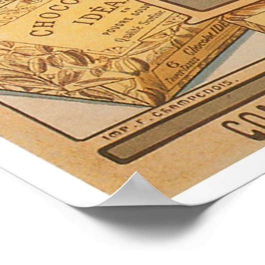 Chocolade ~ warme chocolade Drink ad Poster (Hoek)