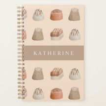 Chocolade Watercolor Kunst Patroon Planner