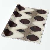 Chocolade Waves Elegant modern design Cadeaupapier (Uitgerold)