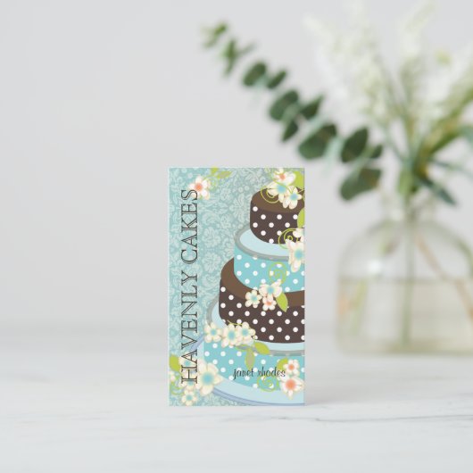 Chocolade Weddenenkaart/bakkerij/patserie Visitekaartje (Staand voorkant)