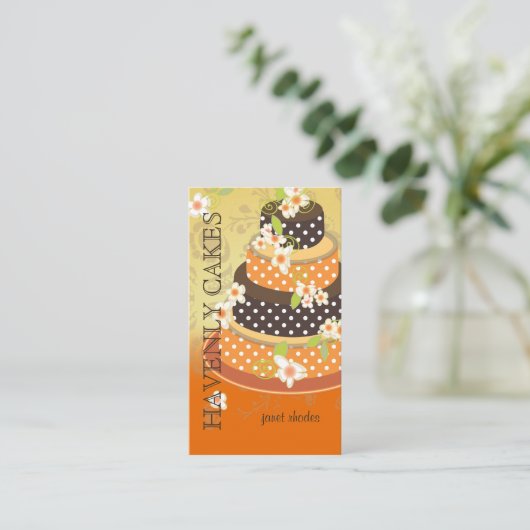 Chocolade Weddenenkaart/bakkerij/patserie Visitekaartje (Staand voorkant)