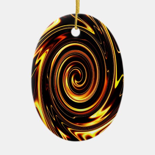 Chocolade Werveling 01 Keramisch Ornament (Voorkant)